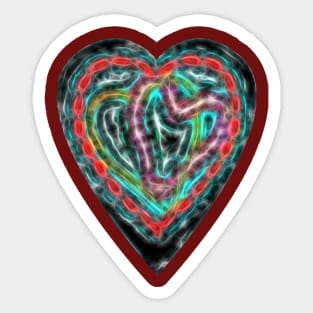 Multiple Hearts in one Design Sticker